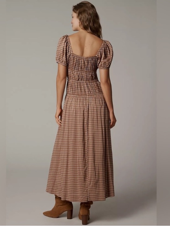Reformation Rhett Midi Dress in Audrie Check - Size 4 - Picture 2 of 13